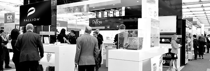 Black and white image of A&E Metals exhibition